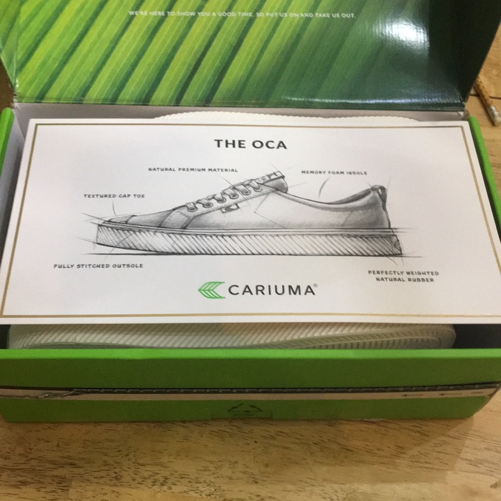 Cariuma OCA Low Off White Canvas Sneaker With Extra Insoles Sz 9 - Picture 12 of 13